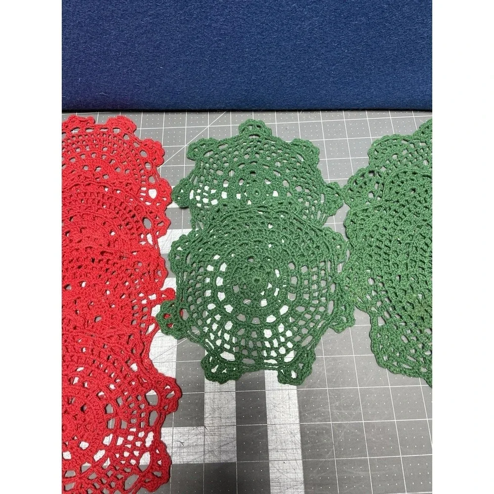 12 Pieces Hand Crochet Lace‎ Doily Cotton Coasters Table Mats